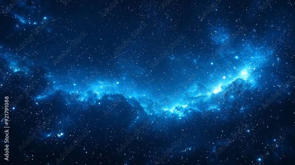 Obraz premium Blue Nebula in Space.
