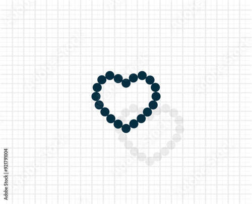 Vector dark color icon with shadow on light checkered background