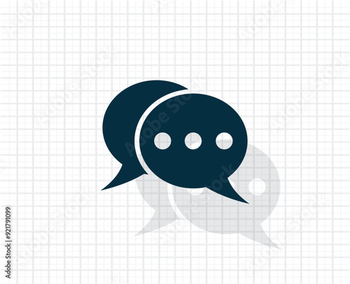 Vector dark color icon with shadow on light checkered background