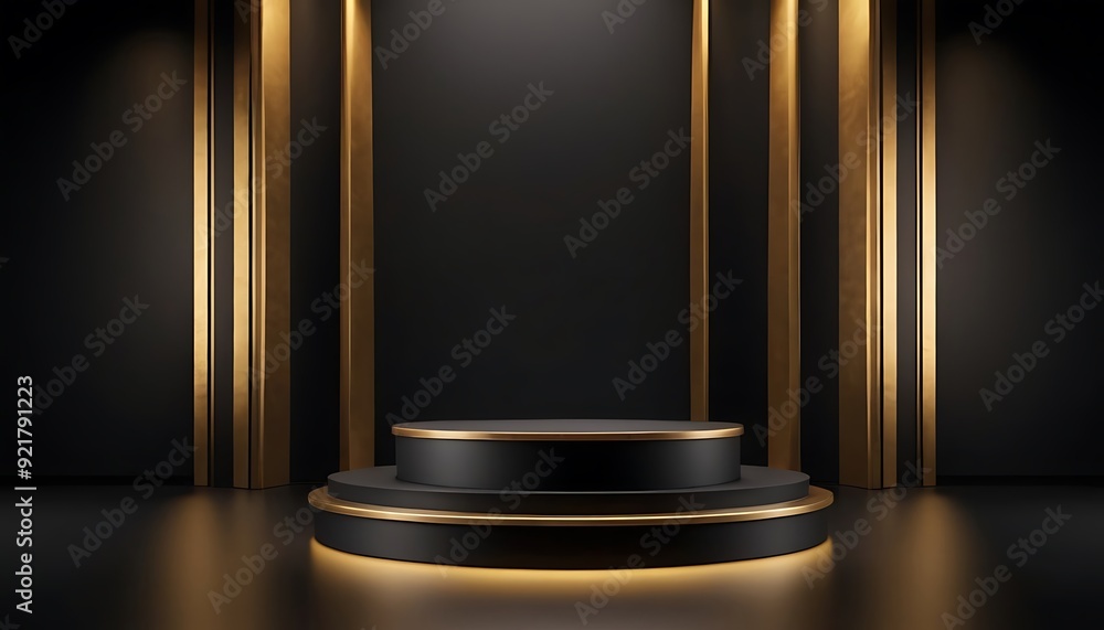 3D rendering of blank product background for cream cosmetics Modern black podium background7 3D rendering of blank product background for cream cosmetics Modern black podium background7