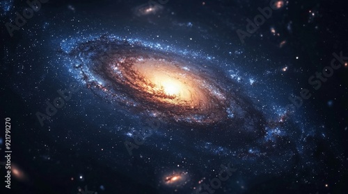 Spiral Galaxy in Deep Space.