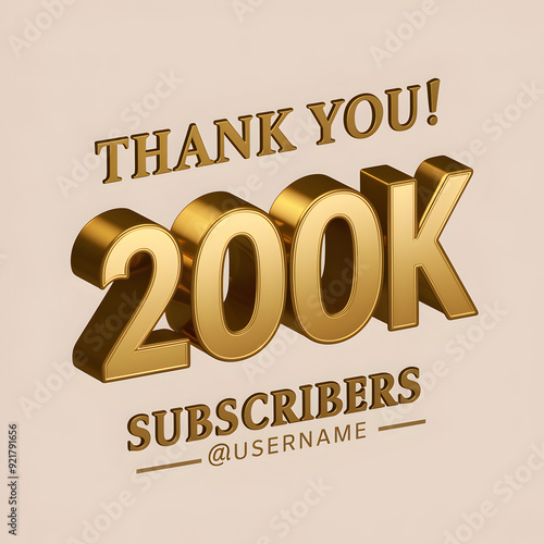 Golden Celebration: 200K Subscribers Banner	