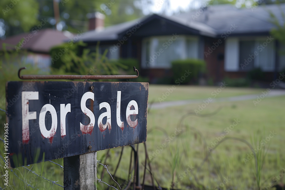 Fototapeta premium Home for sale sign