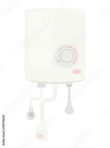 台所用の小型湯沸器のイラスト