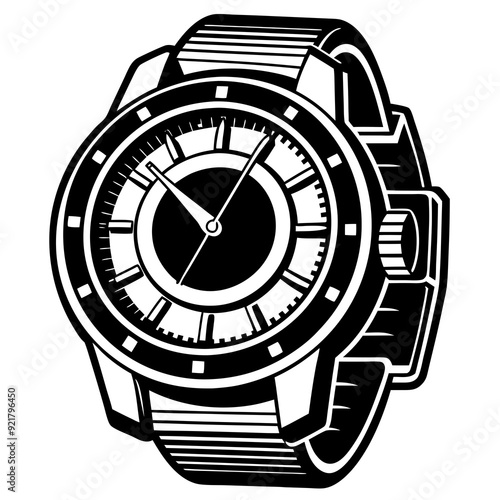 wrist watch vector illustration