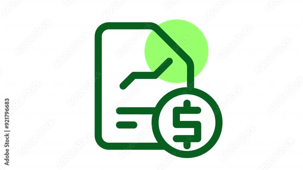 Financial Report motion icon. Animation, Alpha Channel Financial Report motion icon. Animation, Alpha Channel