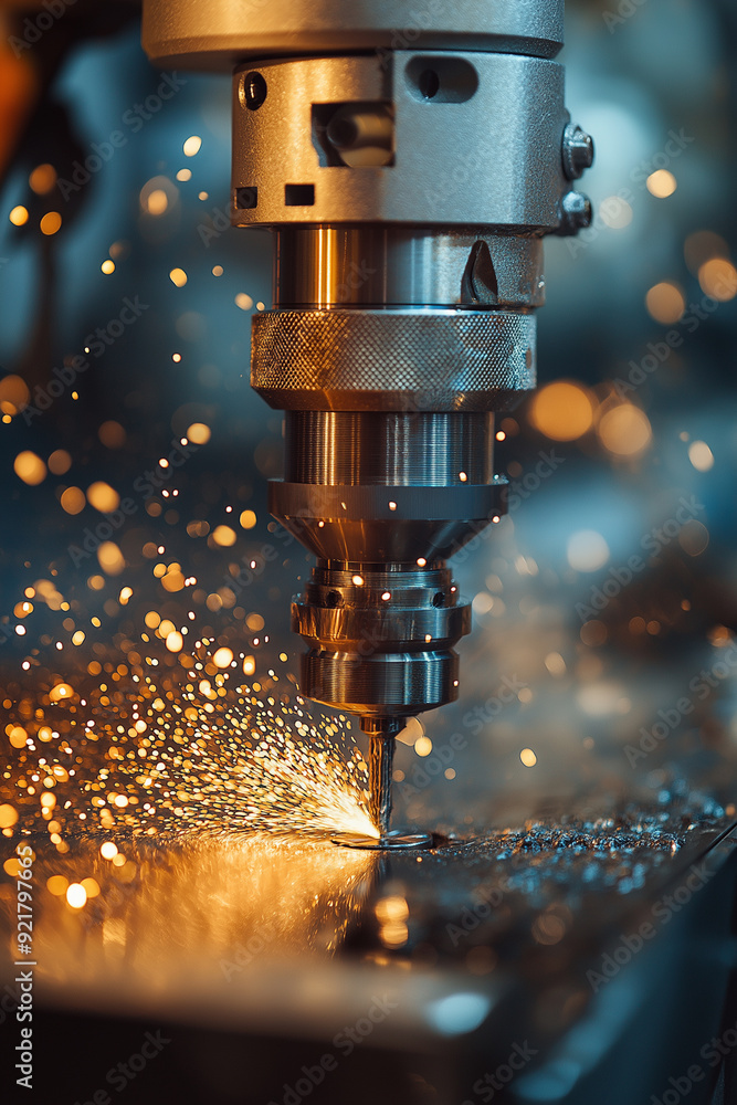 action shot of a milling machine action shot of a milling machine