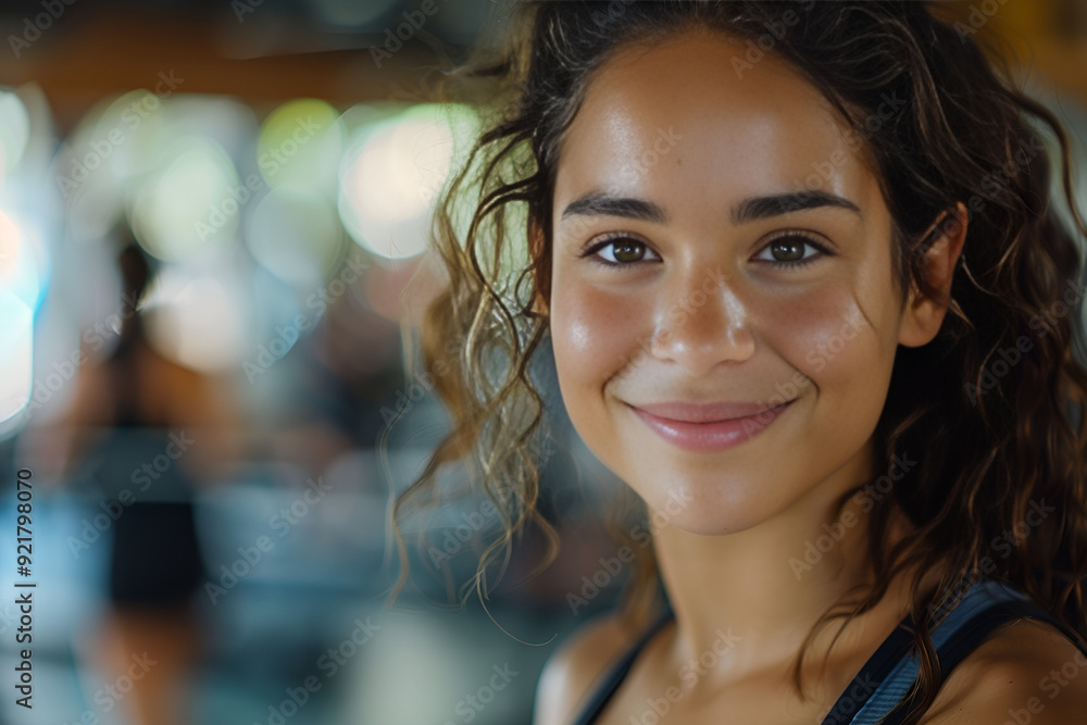 portrait of a young smiling woman, Generative AI portrait of a young smiling woman, Generative AI