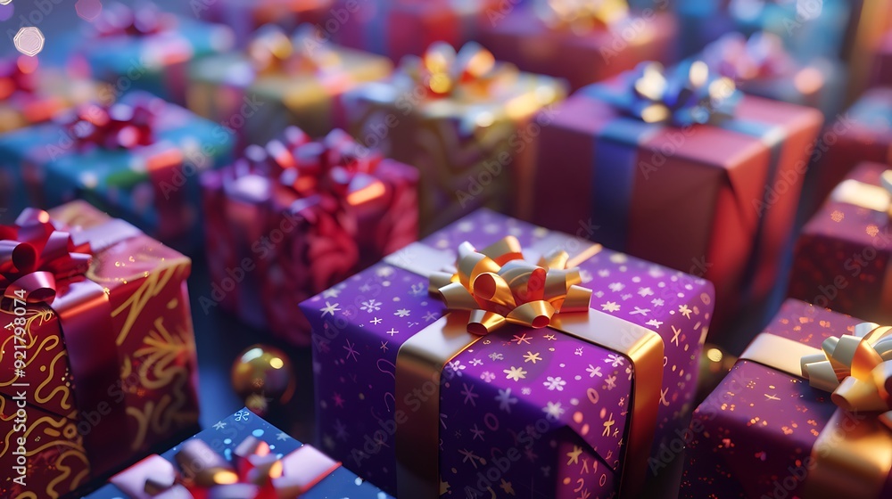 Beautiful gift boxes on abstract solid background Beautiful gift boxes on abstract solid background