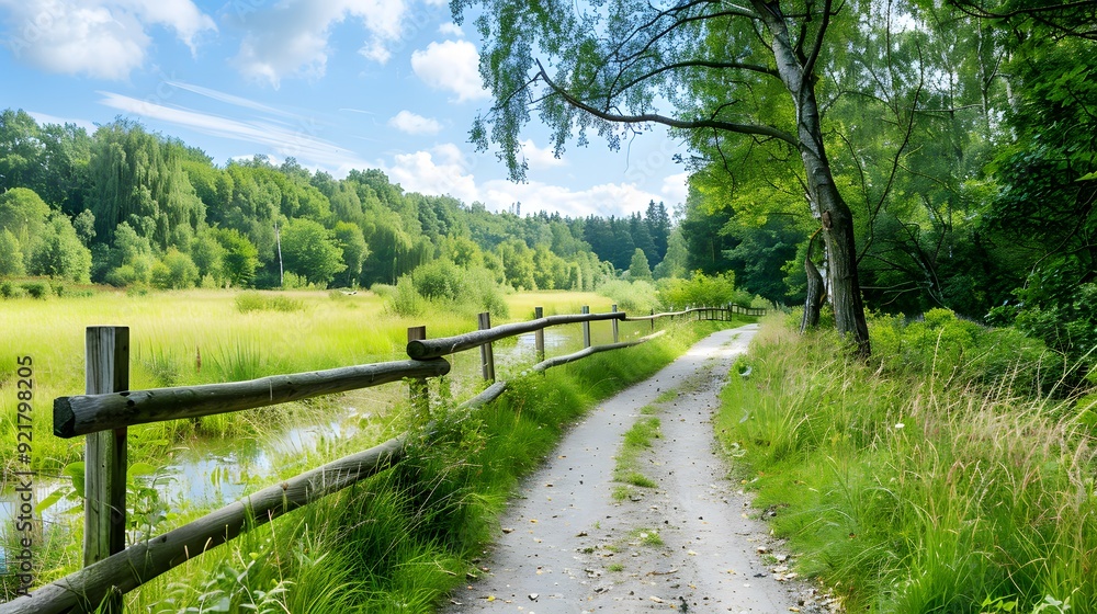 Simple and clean blank advertising space on a trail Simple and clean blank advertising space on a trail