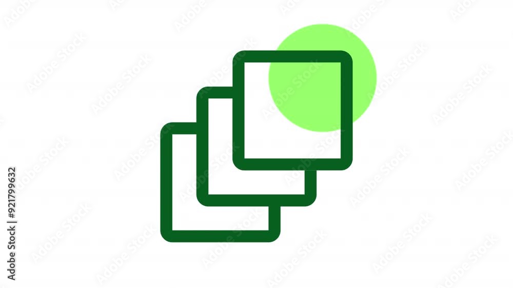 Stack motion icon. Animation, Alpha Channel