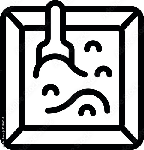 Icon of a tool smoothing and leveling concrete used in construction for perfect flat surfaces