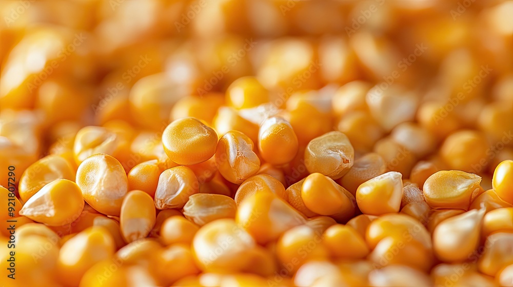 A pile of yellow corn kernels. The corn is yellow and has a slightly brownish tinge A pile of yellow corn kernels. The corn is yellow and has a slightly brownish tinge