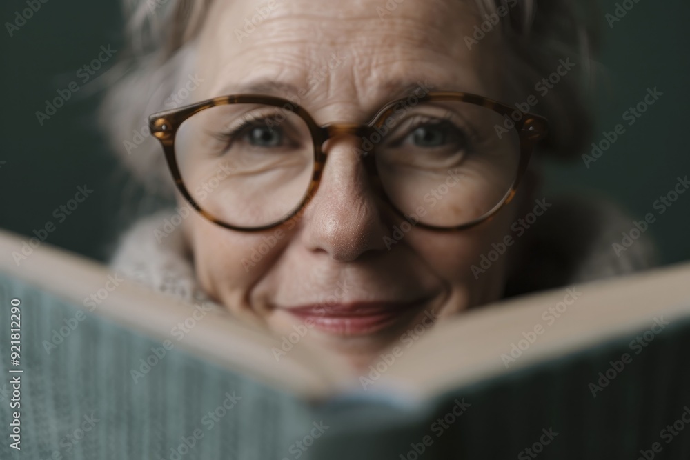 Smiling while reading a book, an individual discovers joy and tranquility in the delightful escape offered by an engaging narrative. Smiling while reading a book, an individual discovers joy and tranquility in the delightful escape offered by an engaging narrative.