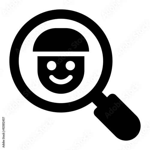 customer discovery, customer research, customer analysis, target customer, monitoring, finding solid glyph icon