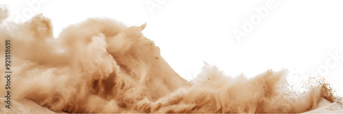 Detailed Sandstorm Dust Cloud with Flying Sand Particles Isolated on Transparent Background High-Resolution PNG Image photo