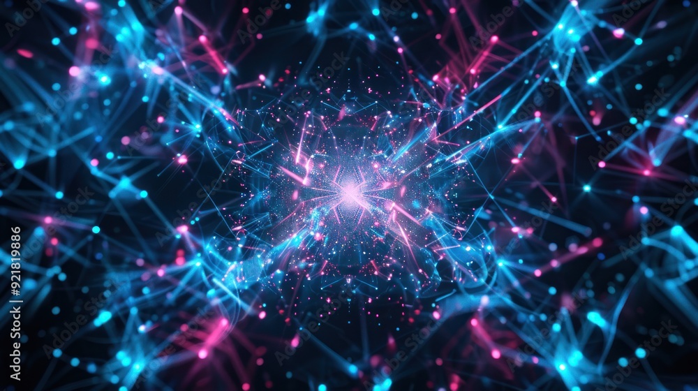 Abstract Blue and Pink Energy Burst Abstract Blue and Pink Energy Burst
