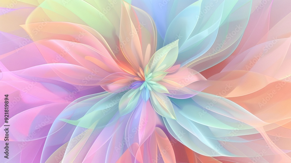 Abstract Pastel Flower Abstract Pastel Flower