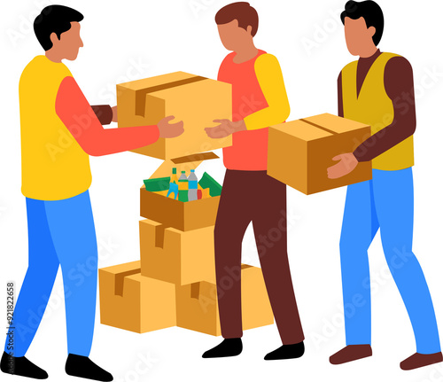 Refugee Aid Illustration