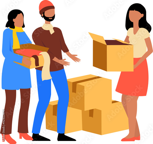 Refugee Aid Illustration