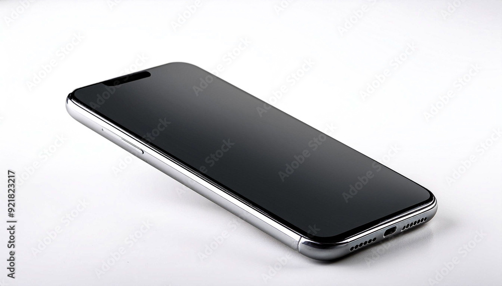 mobile phone on white backdrop mobile phone on white backdrop
