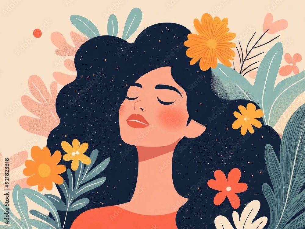depicting various women s wellness and self care practices including meditation yoga skincare and aromatherapy in a flat design style depicting various women s wellness and self care practices including meditation yoga skincare and aromatherapy in a flat design style