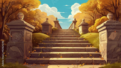 Stairway to wisdom. Vector illustration