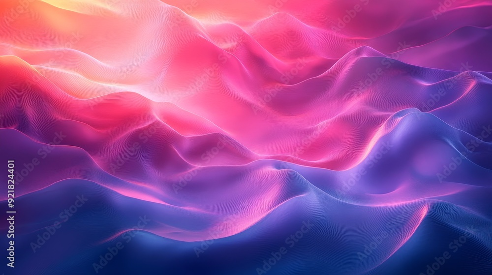 A colorful, abstract image of a mountain range with purple and pink hues A colorful, abstract image of a mountain range with purple and pink hues