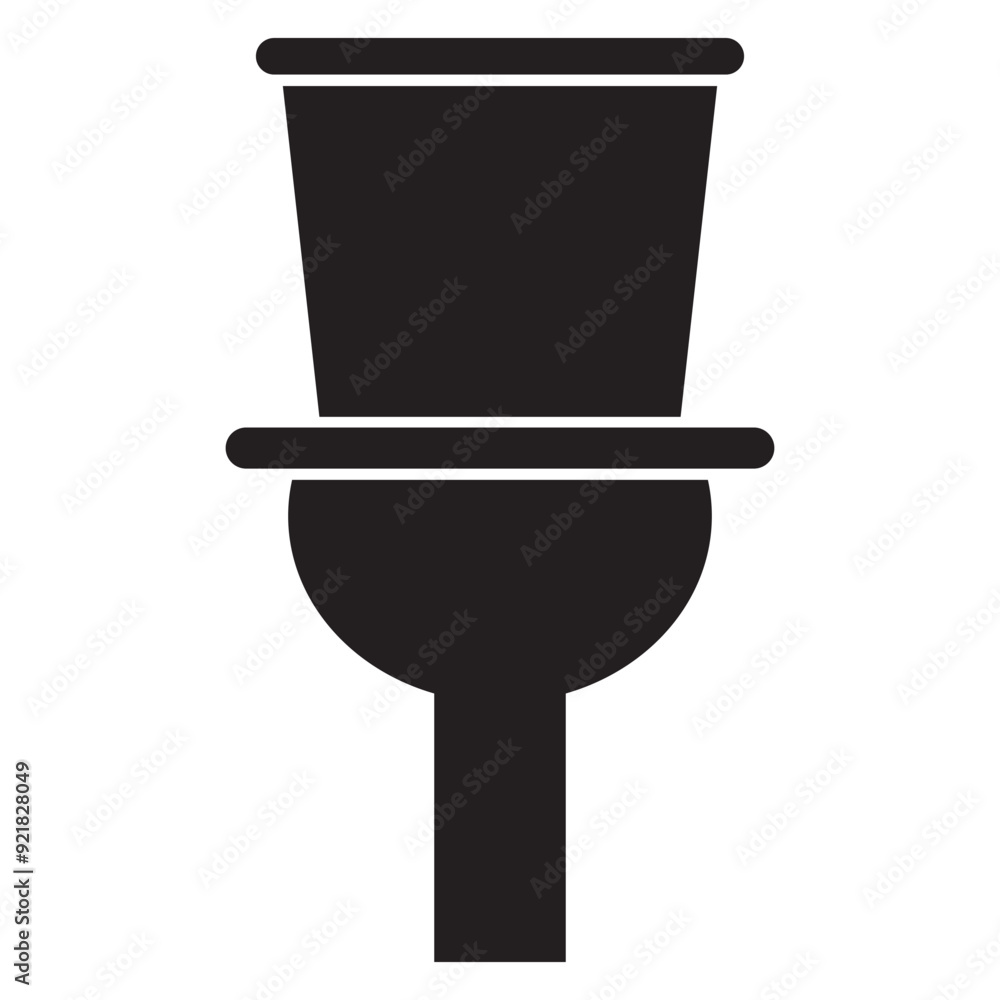 Toilet icon on white background. Toilet bowl with open and closed cover ...