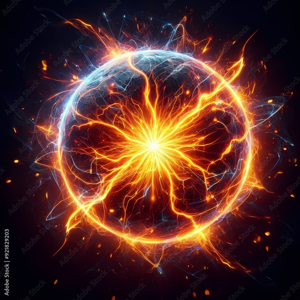 Devastating Neon Energy Ball