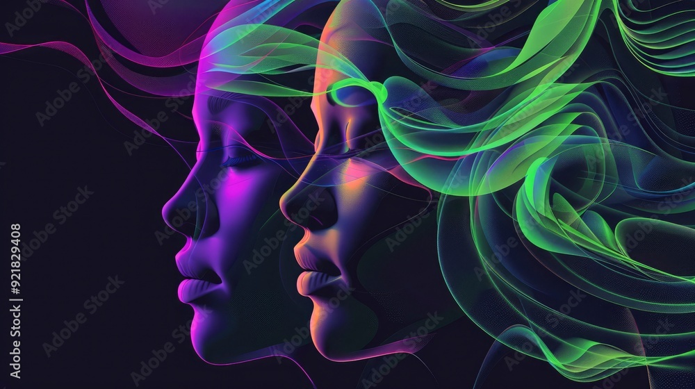 Spotify logo with bio humans ,generative ai Spotify logo with bio humans ,generative ai