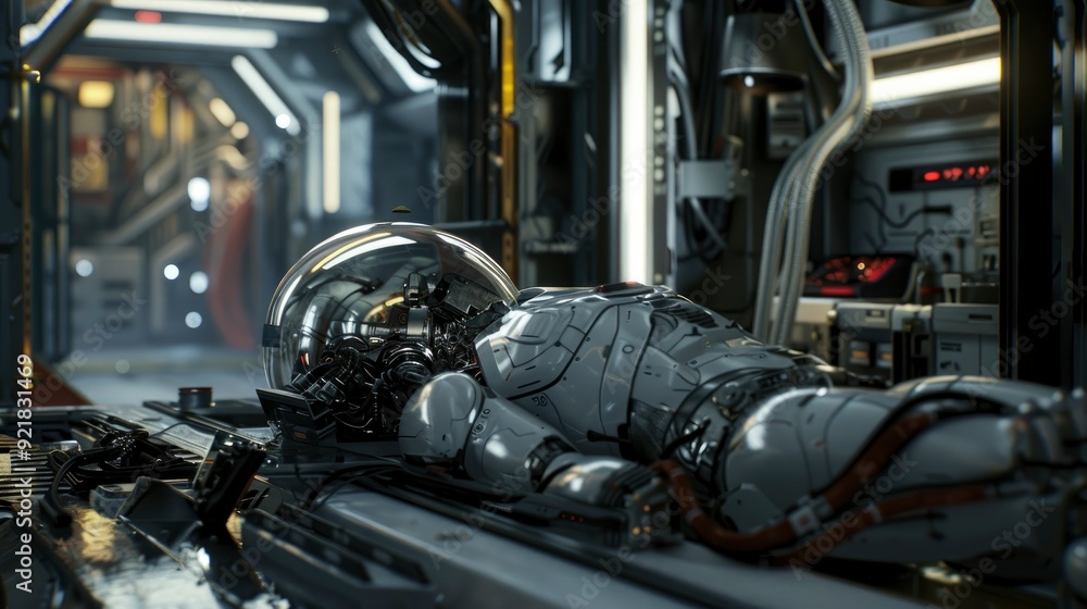 Fototapeta premium Making A Few Adjustments To The Code, Meticulous And Detail-Oriented