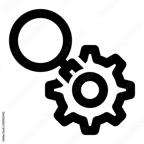 search engine, setting, configuration, searching, research, analysis, seo outline icon