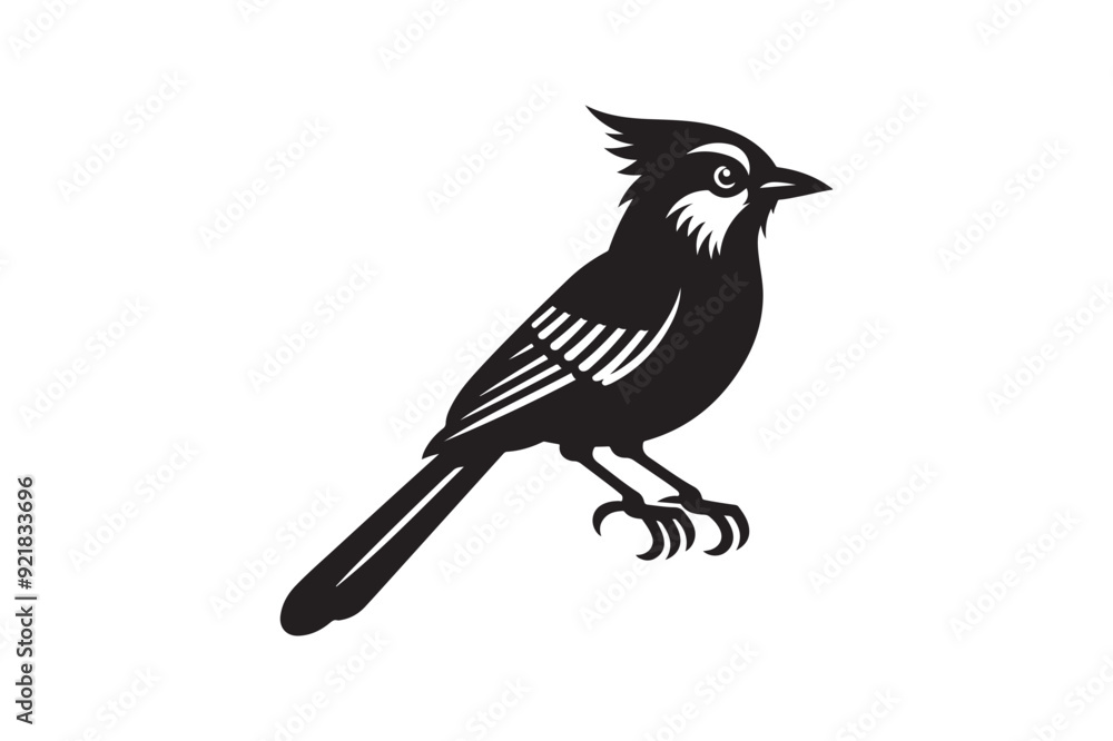 Jay bird silhouette vector illustration Jay bird silhouette vector illustration