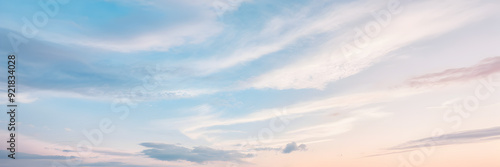 Beautiful blue sky with fluffy white clouds, a breathtaking view of nature's beauty