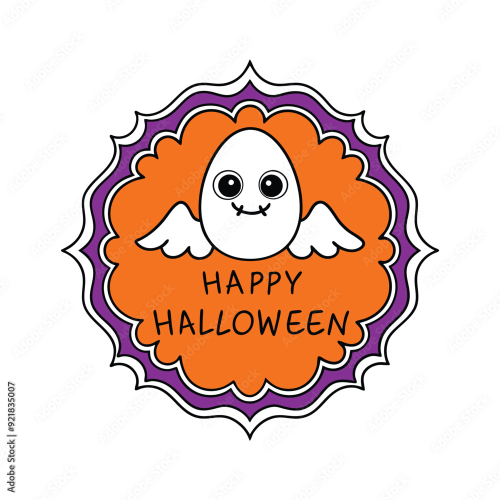 Obraz premium Vintage Creepy Halloween Frame Vector.