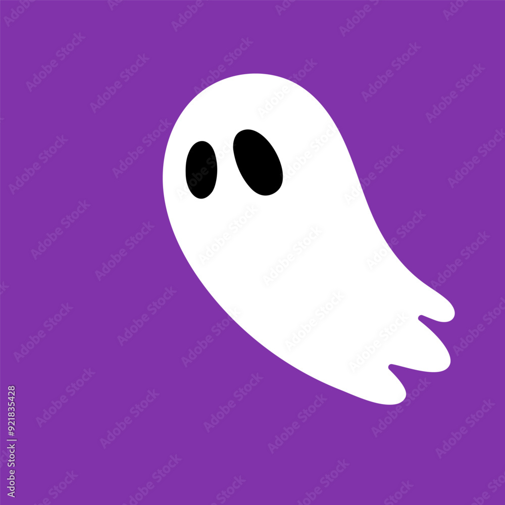 Hand drawn illustration of funny ghost. Cute isolated illustration of ghost for Halloween design Hand drawn illustration of funny ghost. Cute isolated illustration of ghost for Halloween design