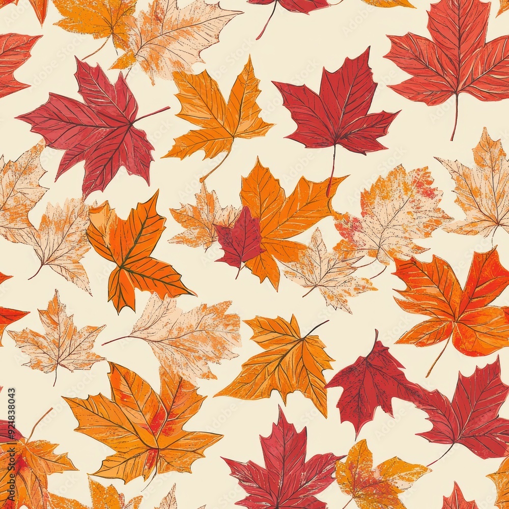 Autumn Leaves Seamless Pattern Autumn Leaves Seamless Pattern