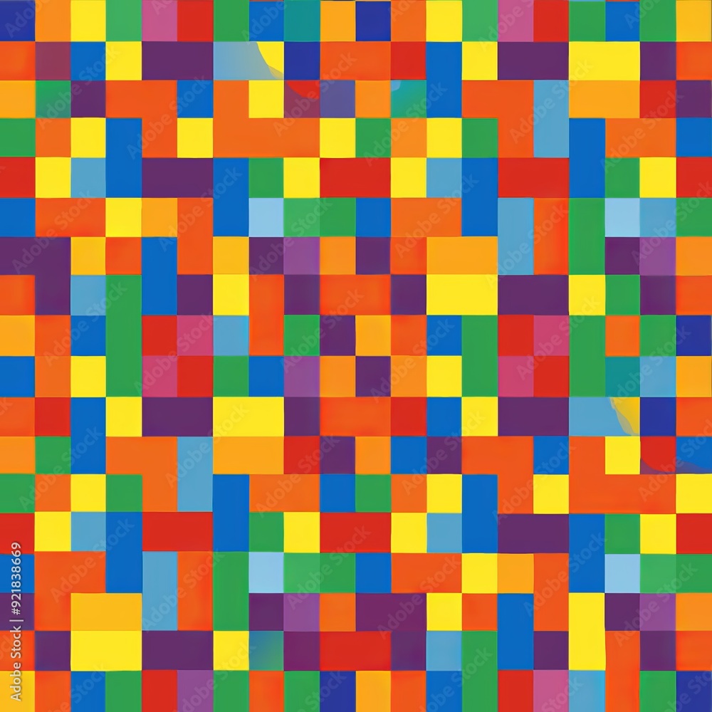 Seamless pattern of mosaic squares arranged in a chevron design Seamless pattern of mosaic squares arranged in a chevron design