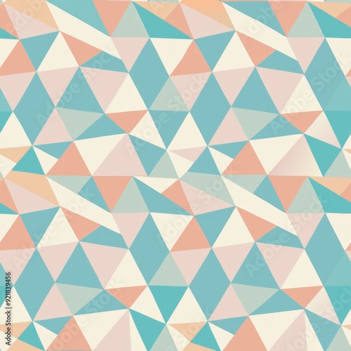 Wallpaper Mural Seamless pattern of tessellating triangles in a spectrum of pastel shades Torontodigital.ca
