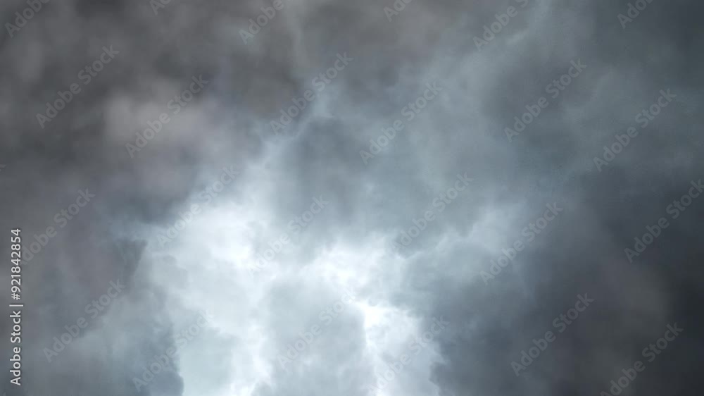 supercell thunderstorm passing through gray sky 4k supercell thunderstorm passing through gray sky 4k