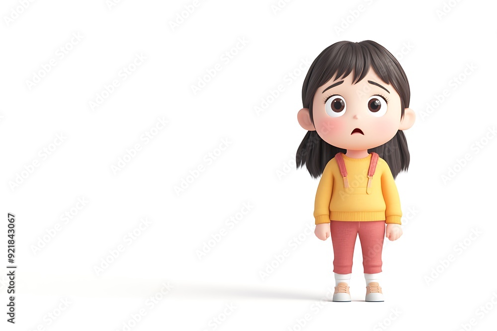 Confused Cartoon Girl: A Study in 3D Character Design Confused Cartoon Girl: A Study in 3D Character Design