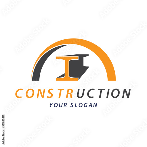 Construction logo template