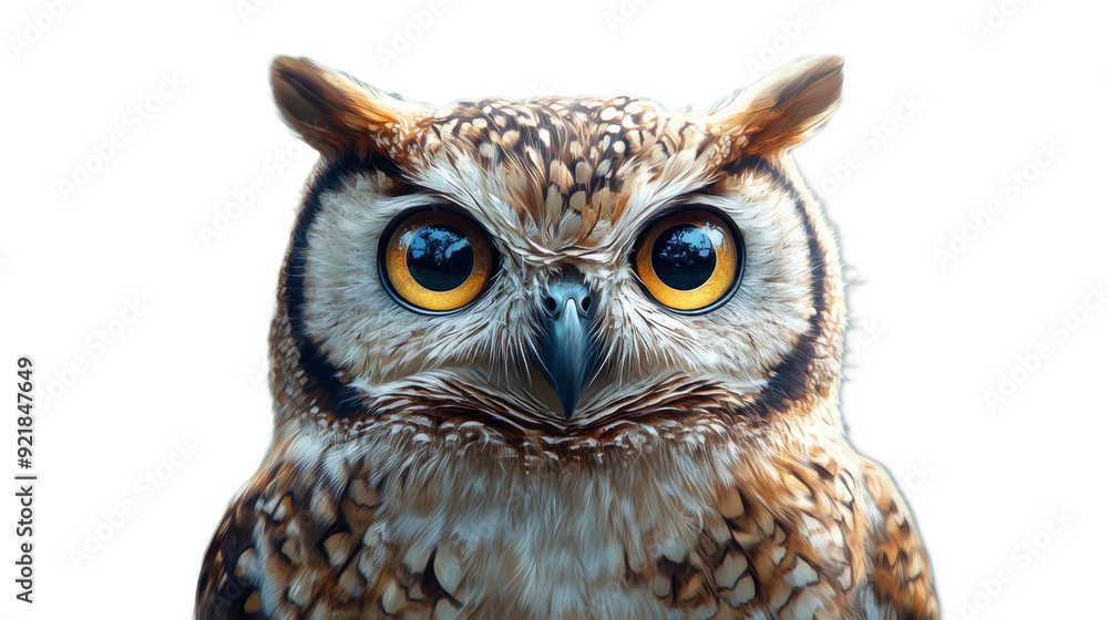 Naklejka premium Close Up Portrait of an Owl