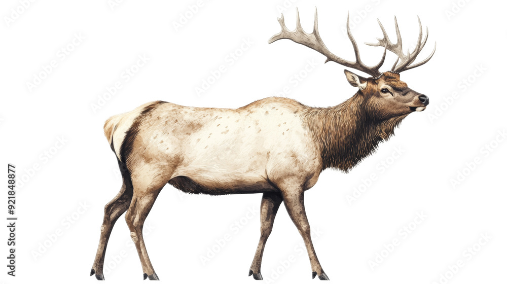 Fototapeta premium Majestic Elk with Large