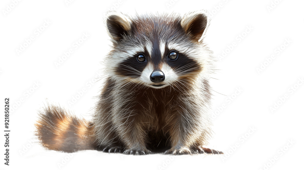 Adorable Raccoon Sitting and Adorable Raccoon Sitting and