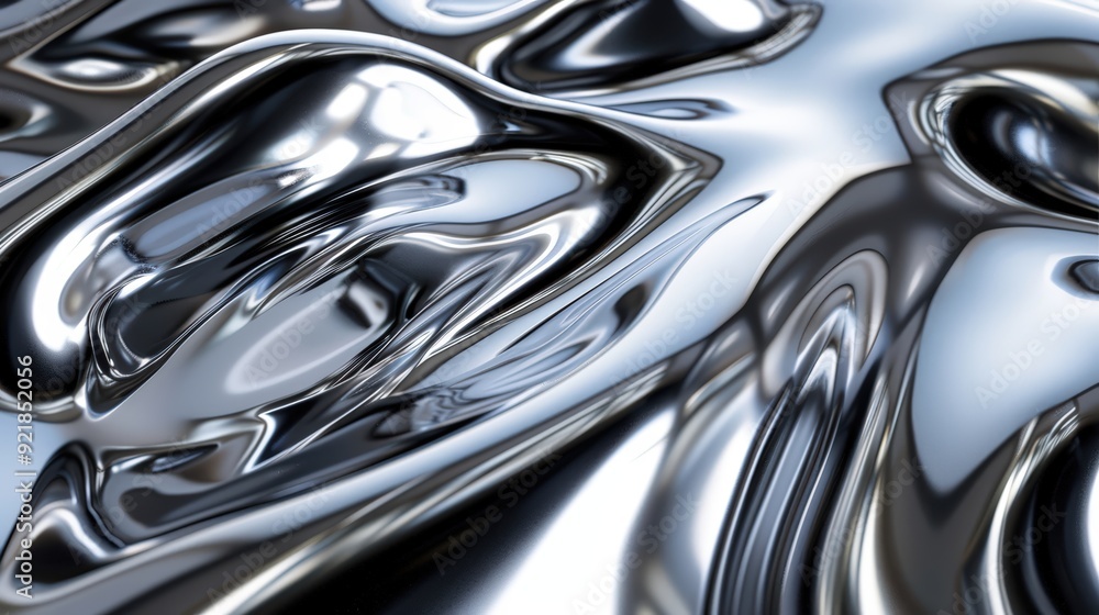 Abstract Liquid Metal Surface Abstract Liquid Metal Surface