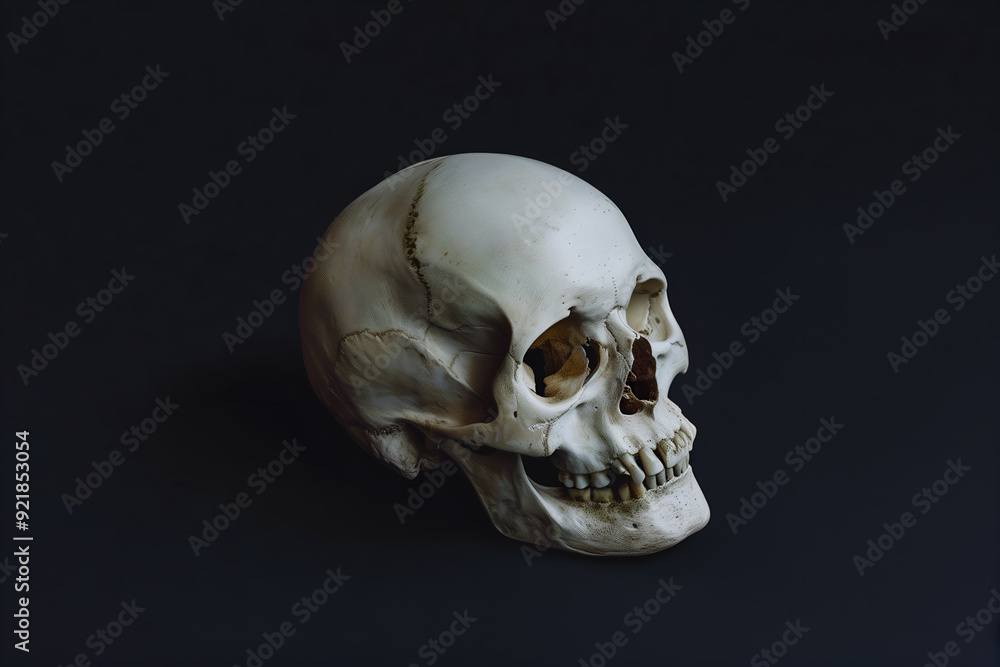 Skull on a dark background. Halloween atmosphere Skull on a dark background. Halloween atmosphere