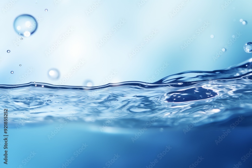 Tranquil blue water, ideal for products, spas, skincare. Endless creative options.