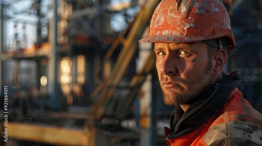 A Construction Or Factory Worker Diligently Operates At A Site A Construction Or Factory Worker Diligently Operates At A Site